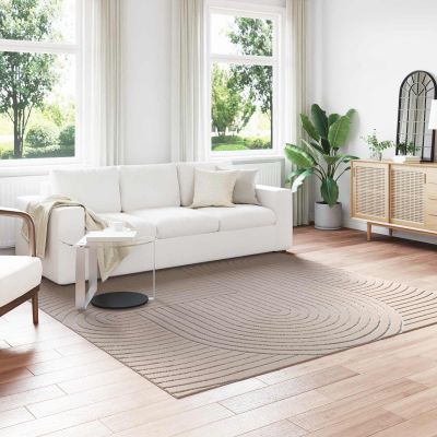 vidaXL Kusové koberce Štvorcový PALMERAS Béžová 240 x 240 cm Polyester