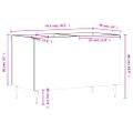 vidaXL Skrinka na platne hnedý dub 74,5x38x48 cm kompozitné drevo