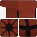 vidaXL Altánok 4 × 3 m Tehlová Polyester a oceľ 190 gsm