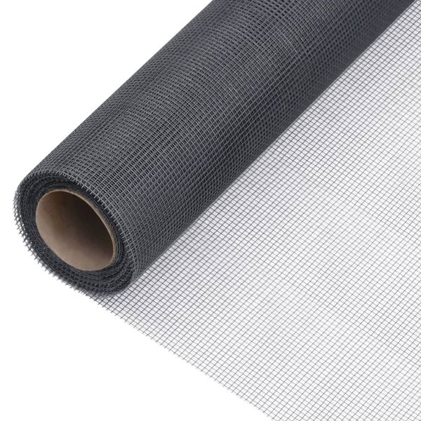 vidaXL Sieť proti hmyzu sklené vlákno 100x2000 cm sivá
