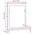 vidaXL Zrkadlo dub artisan 50 x 12 x 60 cm Sklo a inžinierske drevo