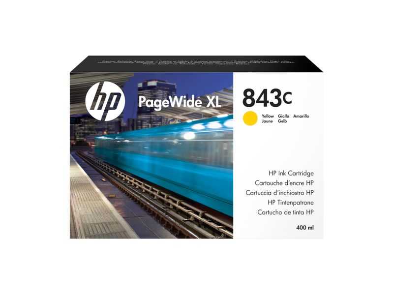HP 843C ink. PageWide, 400 ml - žltá