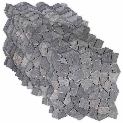 vidaXL Mozaikové dlaždice Tmavosivá 30 x 30 cm Mramor