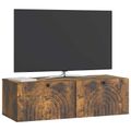 vidaXL Nástenná TV skrinka Dymový dub 99 x 41 x 30 cm Kompozitné drevo