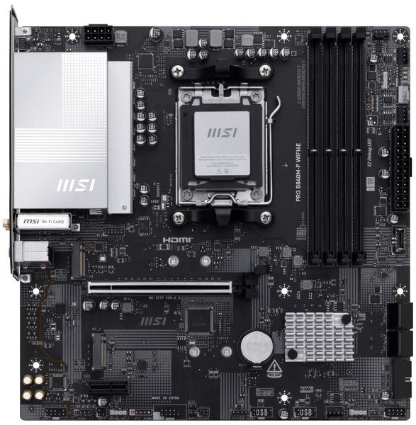 MSI PRO B840M-P WIFI6E / AMD B840 / AM5 / 4x DDR5 / M.2 / WiFi / mATX