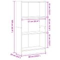 vidaXL Knižnica biela 60x24x109 cm kompozitné drevo