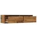 vidaXL TV skrinka s LED svetlami staré drevo 100X35,5x25 cm