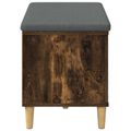 vidaXL Predsieňová lavica s vankúšom Údený Dub 80 x 38 x 46 cm