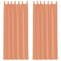 vidaXL Voile Záclony s pútkami 2 ks Terakota 140x260 cm