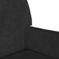 vidaXL Chesterfield lavica Čierna 112 x 65,5 x 75 cm Zamat