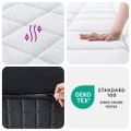 vidaXL Taštičkový pružinový matrac stredne tvrdý plus 90x190cm 1-lôžko