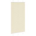 vidaXL Skladaná roleta krémová 110x200 cm, šírka látky 109,4 cm, polyester