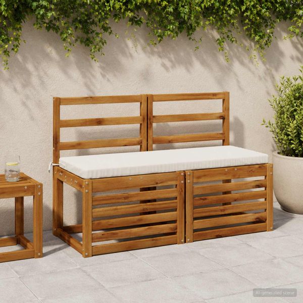 vidaXL Vankúš na lavičku SOEST 100% polyester Biela 110 x 40 x 5 cm