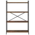 vidaXL Regál na knihy 80 x 30 x 120 cm Kompozitné drevo Staré drevo