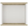 vidaXL Závesná TV skrinka, biela+sonoma 100x30x26,5cm kompozitné drevo