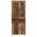 vidaXL Highboard Staré drevo 69,5 x 34 x 90 cm Kompozitné drevo