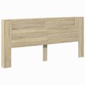 vidaXL Skrinka na čelo postele s LED dub sonoma 220x16,5x103,5 cm
