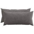 vidaXL Poťah na podložku 2 pcs HEERLEN Tmavosivá 40 x 80 cm manšestr