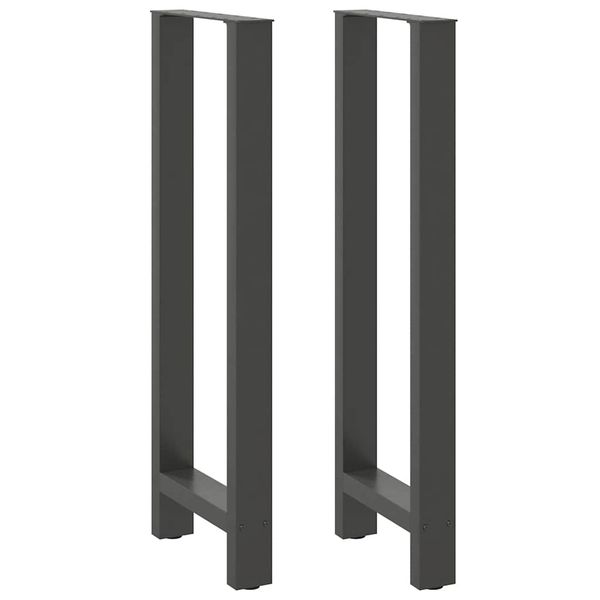 vidaXL Nohy barového stola antracitové 2 ks 40 x (110-111) cm oceľové