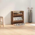 vidaXL Skriňa na topánky 60 x 18 x 60 cm Kompozitné drevo Staré drevo