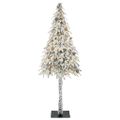 vidaXL Vianočný stromček s 300 LED-i Biela 210 cm PE a oceľ