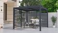 Bioklimatická pergola G21 Austin 3x3 m, antracitová hliníková