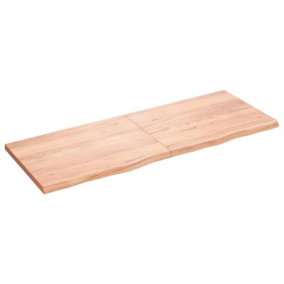 vidaXL Nástenná polica bledohnedá 160x60x(2-4) cm ošetrený masívny dub