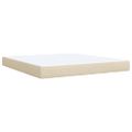 vidaXL Posteľný rám boxspring s matracom krémový 180x200 cm látka