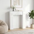 vidaXL Rám krbu Biela 102 x 20 x 102 cm Kompozitné drevo