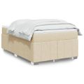 vidaXL Boxspring posteľ s matracom krémová 120x190 cm látka