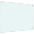 vidaXL Kuchynské zásteny 2 ks biele 80x60 cm tvrdené sklo