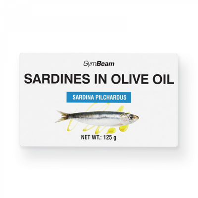 Sardinky v olivovom oleji - GymBeam, 125 g