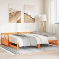vidaXL Denná posteľ s matracom voskovo hnedá 90x190cm masívna borovica