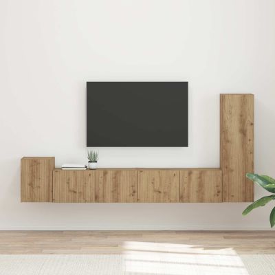vidaXL Zostava TV skriniek 3 pcs Remeselný dub Kompozitné drevo