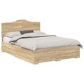 vidaXL Rám postele Sonoma dub 140 x 190 cm Kompozitné drevo