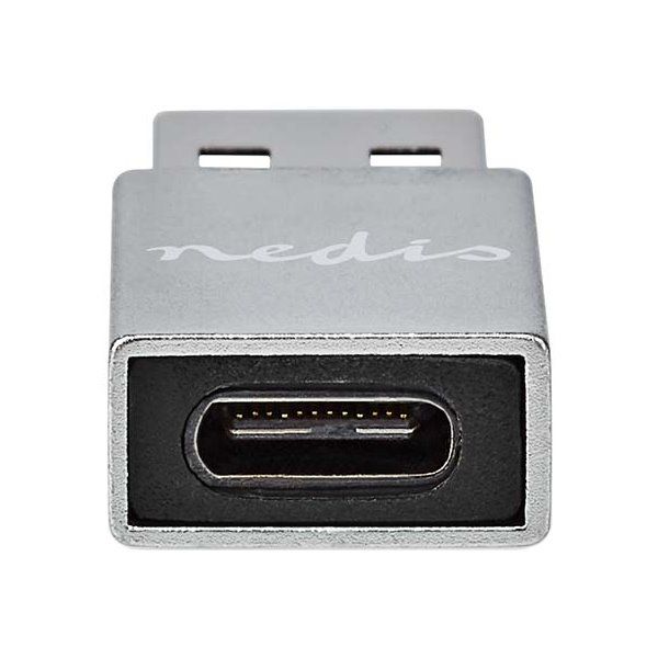 NEDIS PROFIGOLD USB-A/USB 3.2 Gen 1 adaptér/ USB-A zástrčka - USB-C zásuvka/ hliník/ stříbrný/ BOX Adaptér, USB 3.2 Gen1, zástrcka USB - zásuvka USB-C, hliník, stríbrný