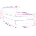 vidaXL Posteľný rám boxspring s matracom Svetlosivá 80x210 cm zamat