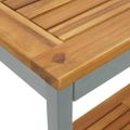 vidaXL Vonkajší stôl s úložiskom Prírodná a šedá 80 x 35 x 75 cm