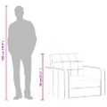 vidaXL Kreslo sivé 60 cm umelá koža