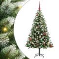 vidaXL Umelý vianočný stromček s umelým snehom 150 LED Teplá biela