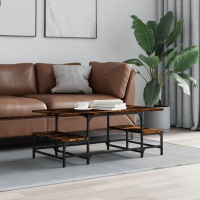 vidaXL Konferenčný stolík dymový dub 100x50,5x40 cm kompozitné drevo