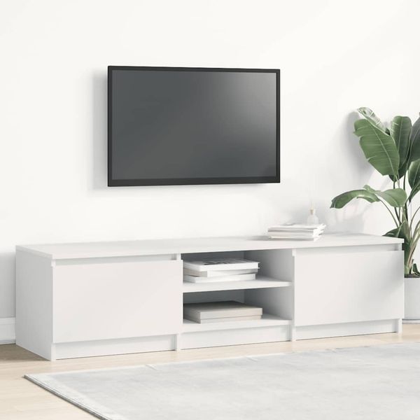 vidaXL TV skrinka, biela 140x40x35,5 cm, kompozitné drevo