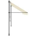 vidaXL Zaťahovacia markíza krémová 400x150 cm látka a oceľ