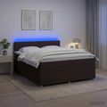 vidaXL Posteľ boxspring s matracom Tmavohnedá 200 x 200 cm Látka