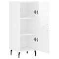 vidaXL Komoda lesklá biela 34,5x34x90 cm spracované drevo