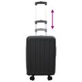 vidaXL Kufor so zámkom Čierna 34 x 23 x 55.5 cm ABS plast