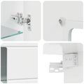 vidaXL Drevená skrinka Vysoký lesk bielej Kompozitné drevo