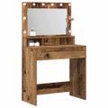 vidaXL Toaletný stolík Staré drevo 75,5 x 41 x 135 cm Kompozitné drevo