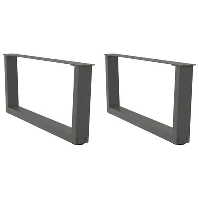 vidaXL Nohy konferenčného stolíka v tvare V, 2 ks, antracitové, 70 x (30-31,3) cm, oceľ