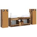vidaXL Sada kúpeľňového nábytku 5 ks Staré drevo 33 x 34,5 x 100 cm